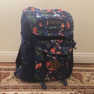 Navyblue/floral Jansport Backpack